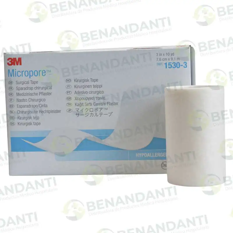 MICROPORE COLOR BLANCO DE 3´ X 10 YDS. (4 U) 3M