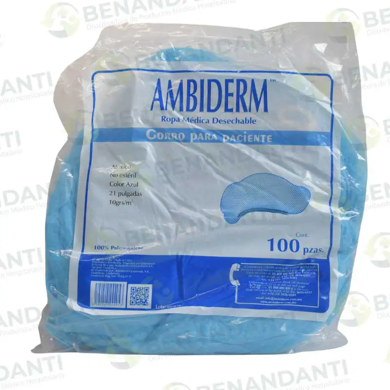 GORROS DE ENFERMERA BOLSA 100 U. AMBIDERM