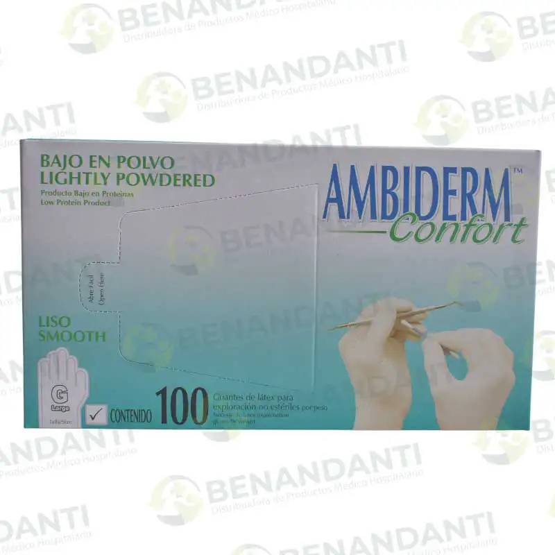 GUANTES DESCARTABLES CONFORT TALLA ´L´  AMBIDERM