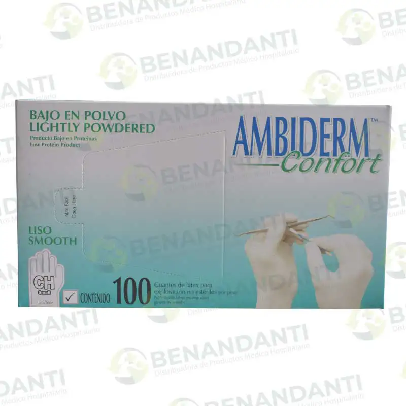 GUANTES DESCARTABLES CONFORT TALLA ´S´  AMBIDERM