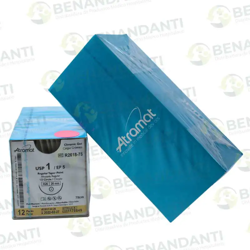 SUTURAS CATGUT CROMICO # 1, 75 CM  R-26  REG. ATRAMAT **OFERTA**