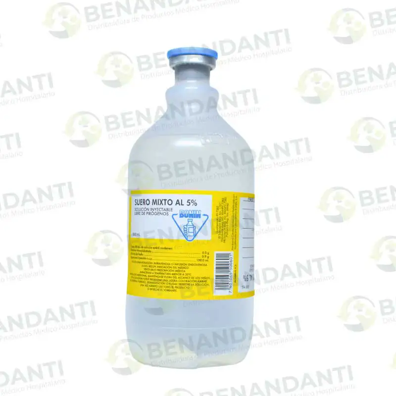 SOLUCION MIXTO 5% 500 ML (DEXTROSA, CLORURO SODIO 5%) BONIN