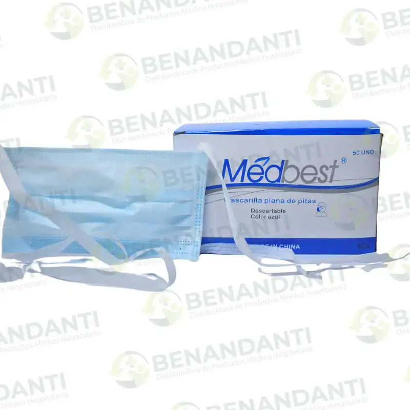 MASCARILLAS 4 PITAS 3 PLIEGOS (CAJA 50 U) MEDBEST