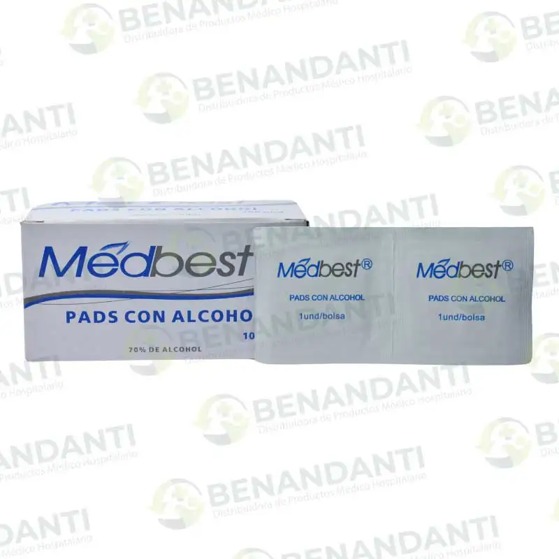PAD DE ALCOHOL (CAJA 100 UNIDADES) MEDBEST