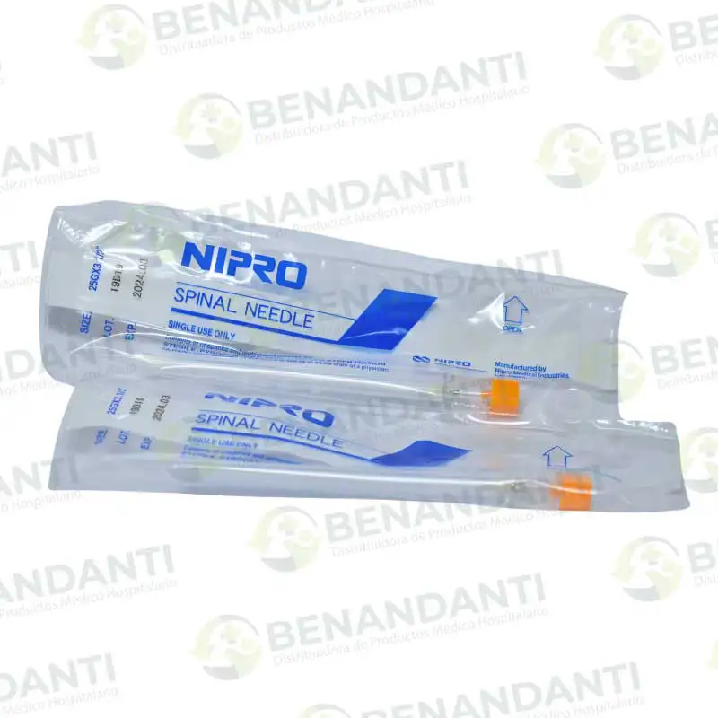 AGUJA ESPINAL # 25G X 3 1/2 (PUNTA BISELADA) NIPRO