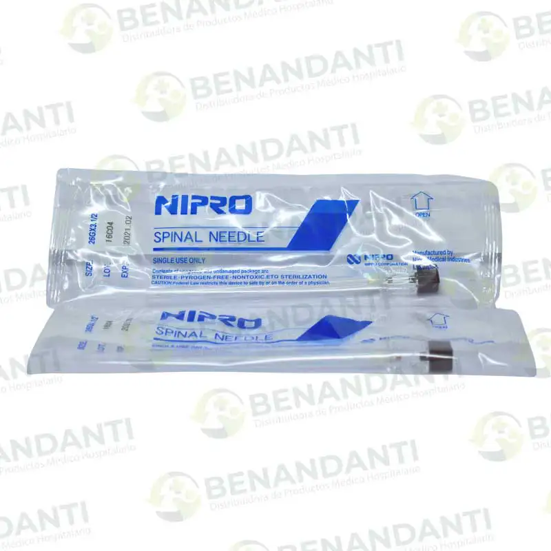 AGUJA ESPINAL # 26G X 3 1/2 (PUNTA BISELADA) NIPRO