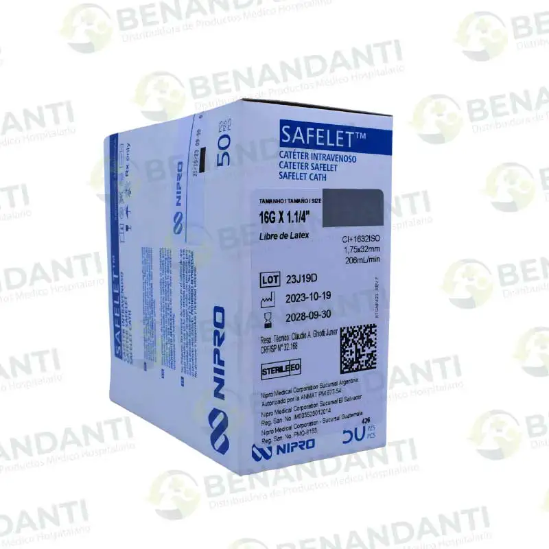 CATETER INTRAVENOSO # 16 X 1 1/4 (ANGIOCATH) NIPRO