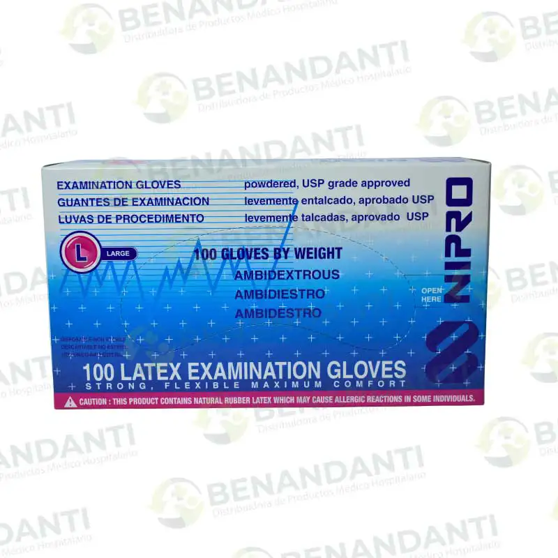 GUANTES DESCARTABLES TALLA L (CAJA 50 PARES) NIPRO