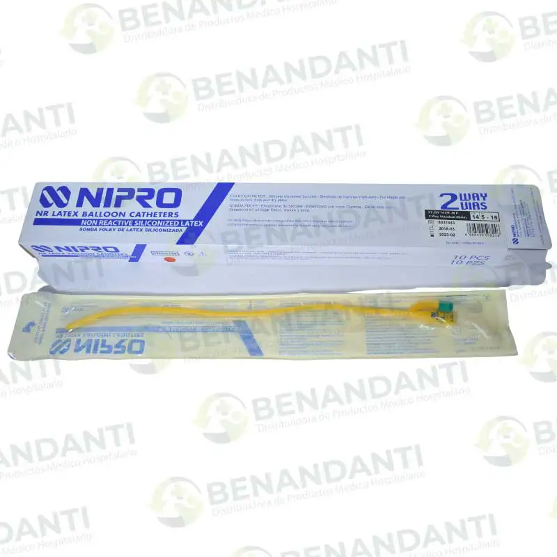 SONDAS FOLEY # 14 BALON 5-15 ML 2 VIAS (CAJA 10 U) NIPRO