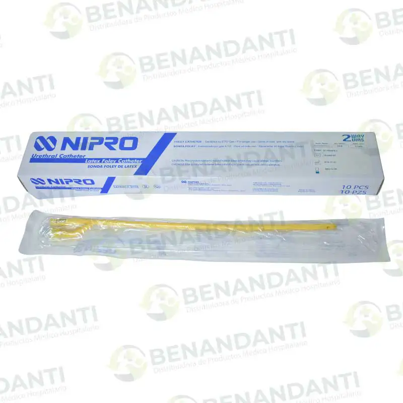 SONDAS FOLEY # 20 BALON 5-15 ML 2 VIAS NIPRO (CAJA 10 UNIDADES)