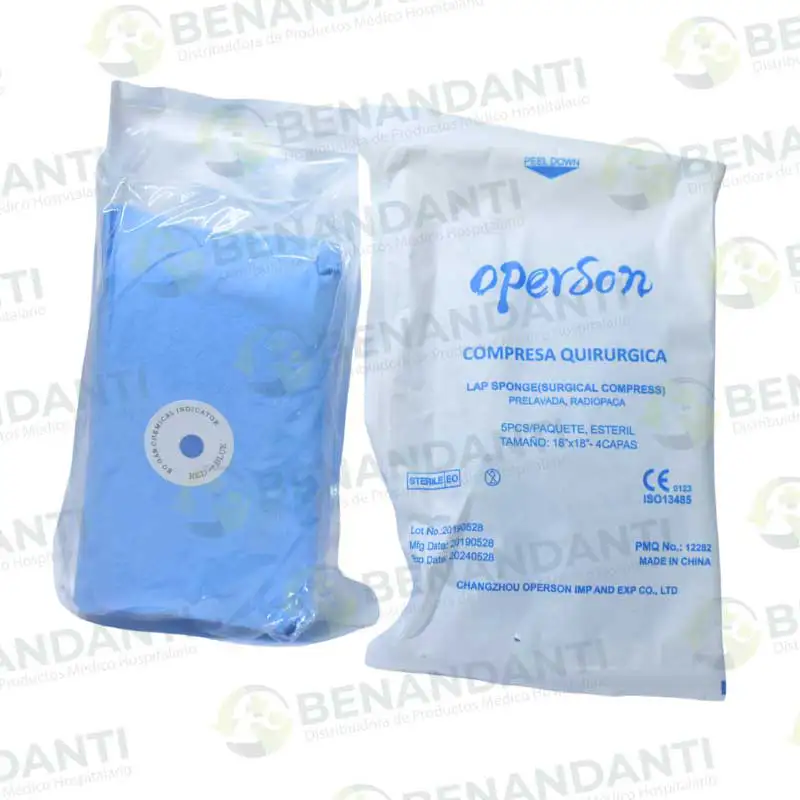 COMPRESA QUIRURGICA 18 X 18 4 PLY OPERSON (PAQUETE 5 UNIDADES)