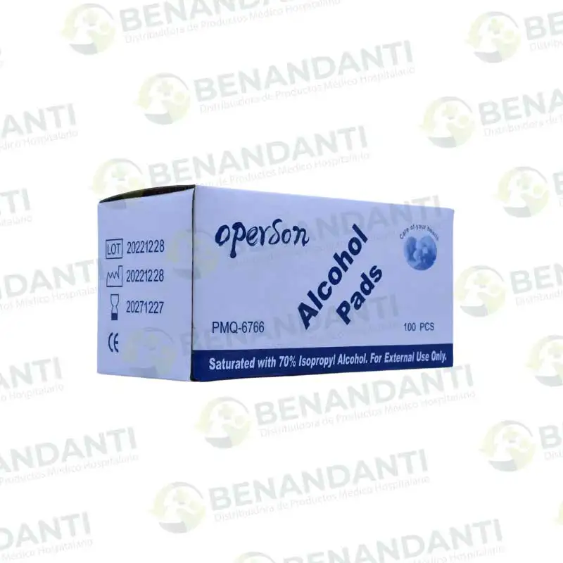PAD DE ALCOHOL ISOPROPILICO 70% (CAJA 100 U ) OPERSON