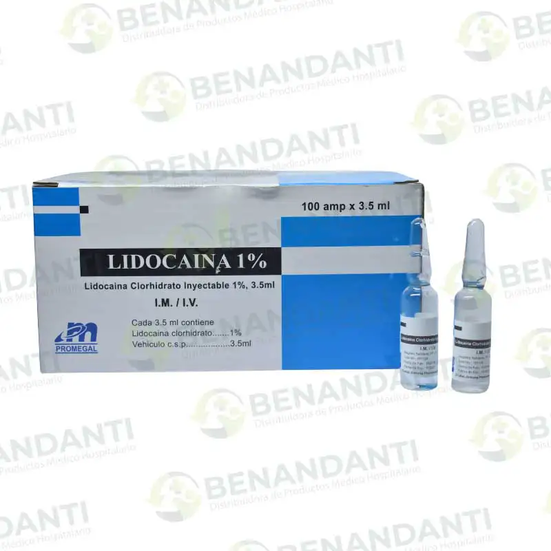 LIDOCAINA CLORHIDRATO INY.AMP 3.5 ML (CAJA 100 U) PROMEGAL
