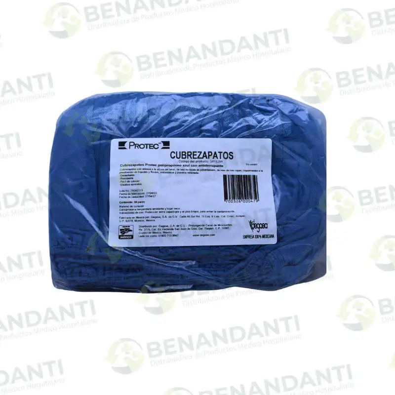 CUBREZAPATO ANTIDERRAPANTE AZUL B/50PARES PROTEC