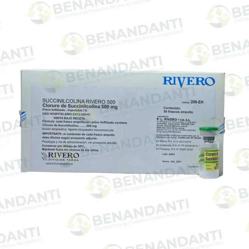 SUCCINILCOLINA 500 MG X 1 VIAL LIOFILIZADO RIVERO