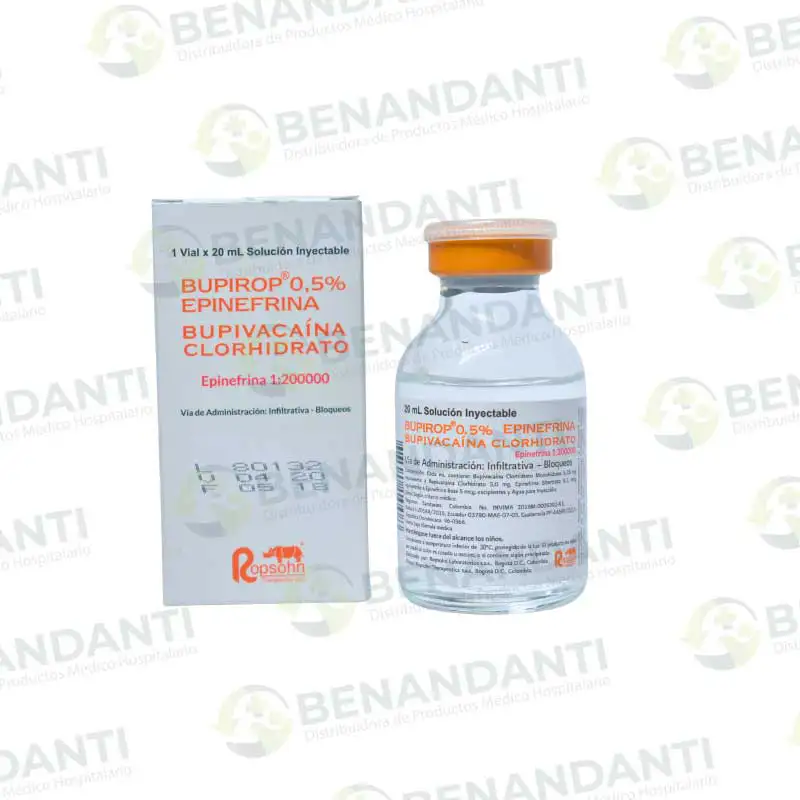 BUPIROP 0.5% C/EPINEFRINA 20ML (BUPIVACAINA) ROPSOHN