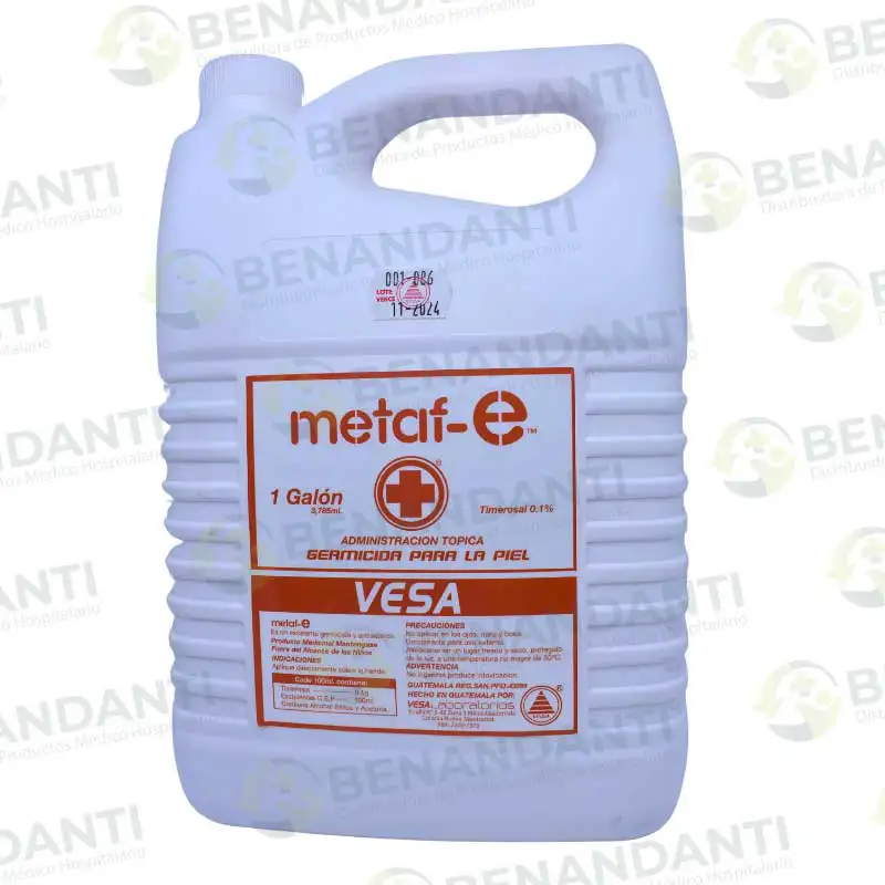 TIMEROSAL METAFEN 0.10 % SOLUCION GALON 3785ML VESA