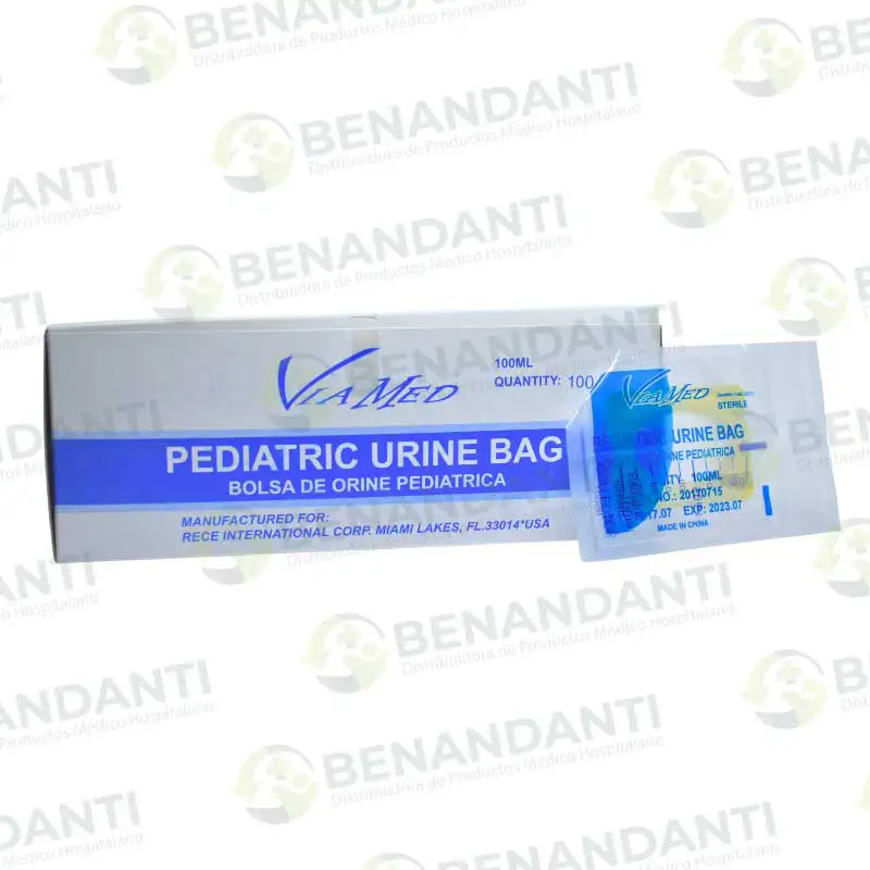 BOLSA RECOLECTORA DE ORINA PEDIATRICA UNISEX (CAJA 100 U) VIAMED