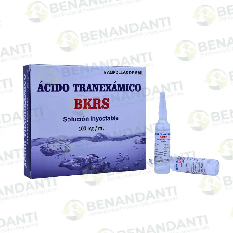 ACIDO TRANEXAMICO 100 MG/ML CAJA 5 AMPOLLAS BKRS