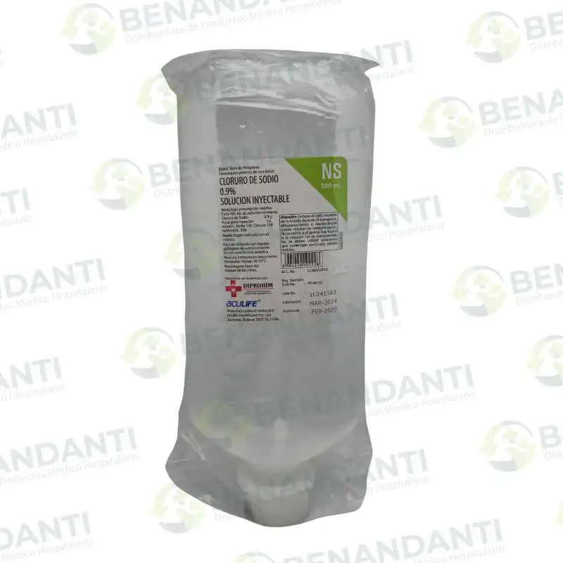 CLORURO DE SODIO 0.9% (SOLUCION SALINA) 500 ML DIPROHIM *EXE*