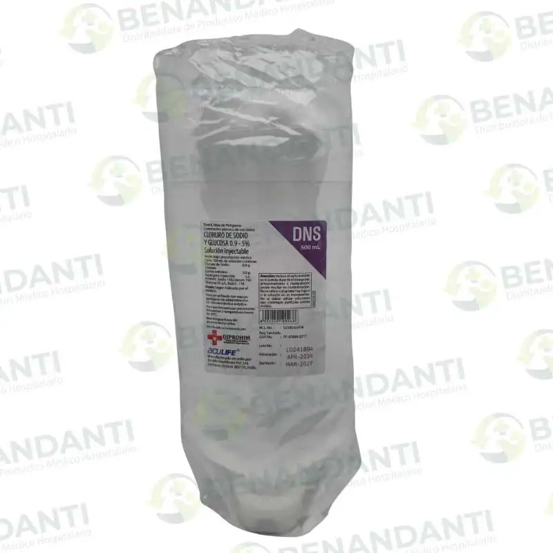CLORURO DE SODIO (0.9% P/V) Y GLUCOSA (0.5% P/V) MIXTO 500ML DIPROHIM *EXE*